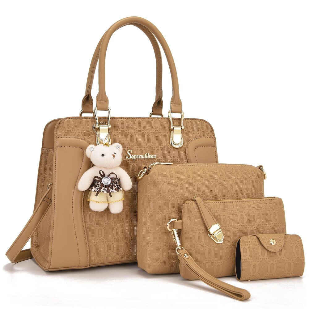 8436 Fashion Handbags Tote Bags Shoulder Bag Top Handle Satchel Purse Set